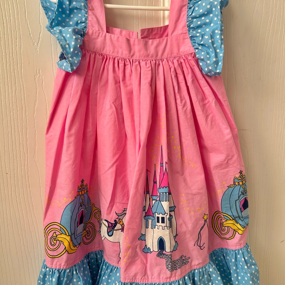 Eleanor Rose Pink and Blue Castle Dress
